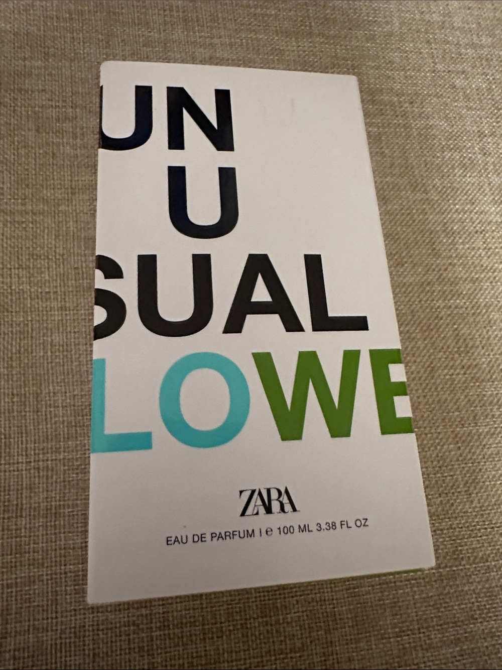 Zara Unusual Love Box – White with Teal and Green Lettering